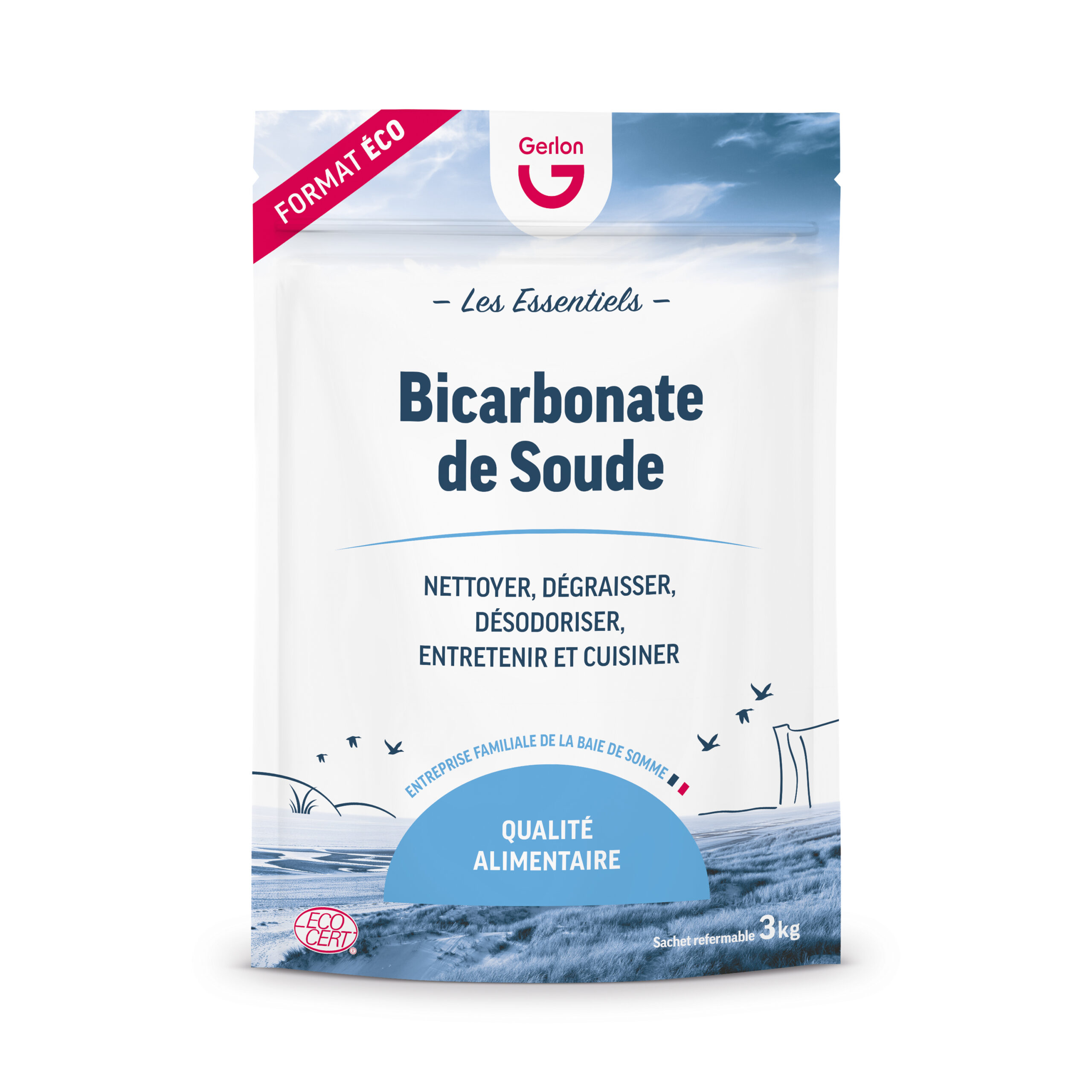 Bicarbonate de soude Ménager 1 kg - Nettoyant Détartrant